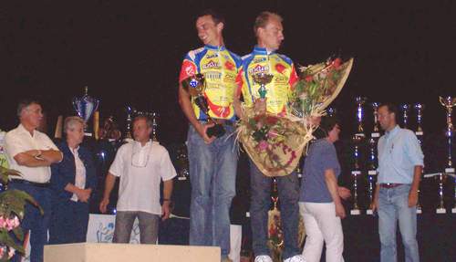 Le podium de l'Ecureuil 2007 : David Cdre et Franck Gerbaud